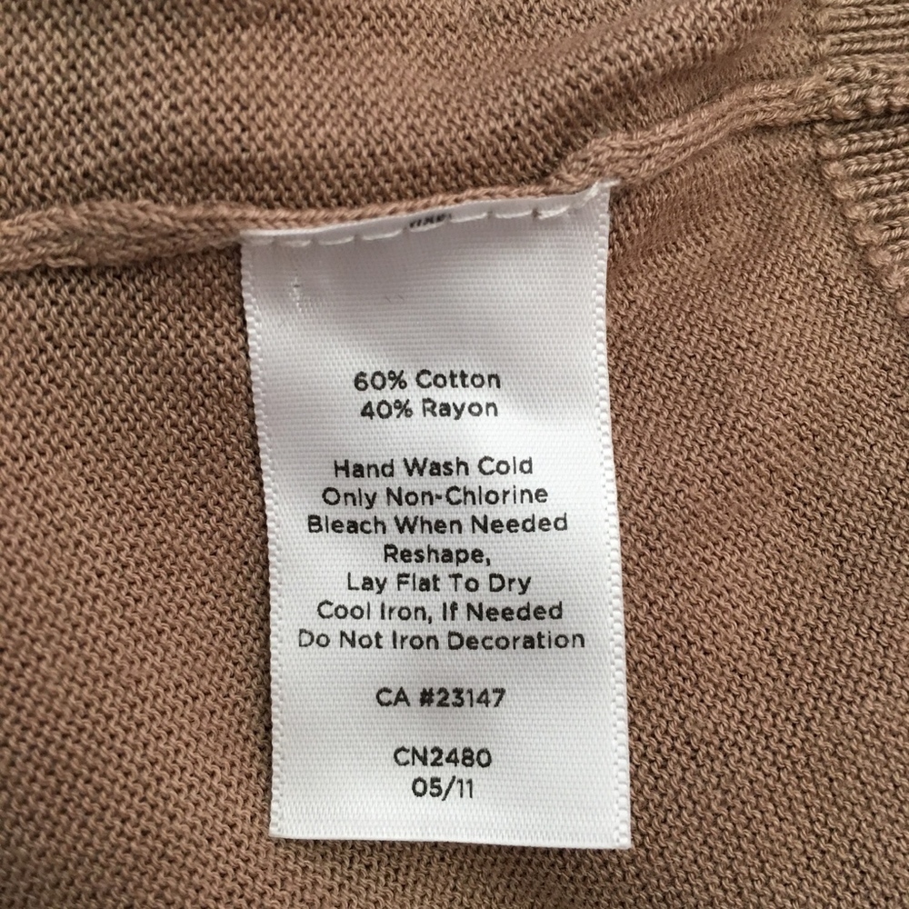 Talbots Brown Sequins Button Down Cardigan Size M - image 8